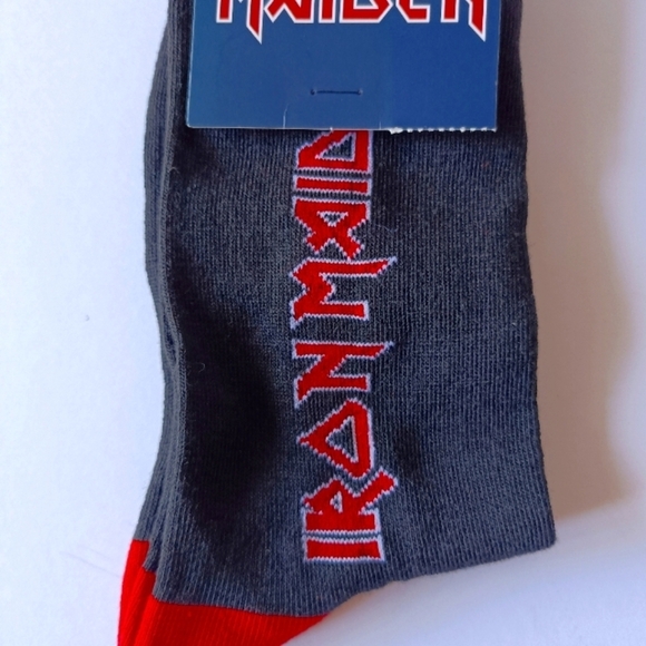80s Rock Band Socks Women's Size 6-9.5 Black Set Of 2 - Picture 3 of 7